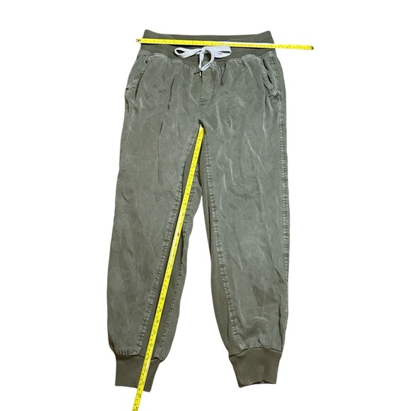 Aerie Women’s Olive Green Sz XS  Joggers Cropped Mid Rise 100% Lyocell Pants - Picture 2 of 5